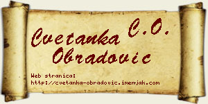 Cvetanka Obradović vizit kartica